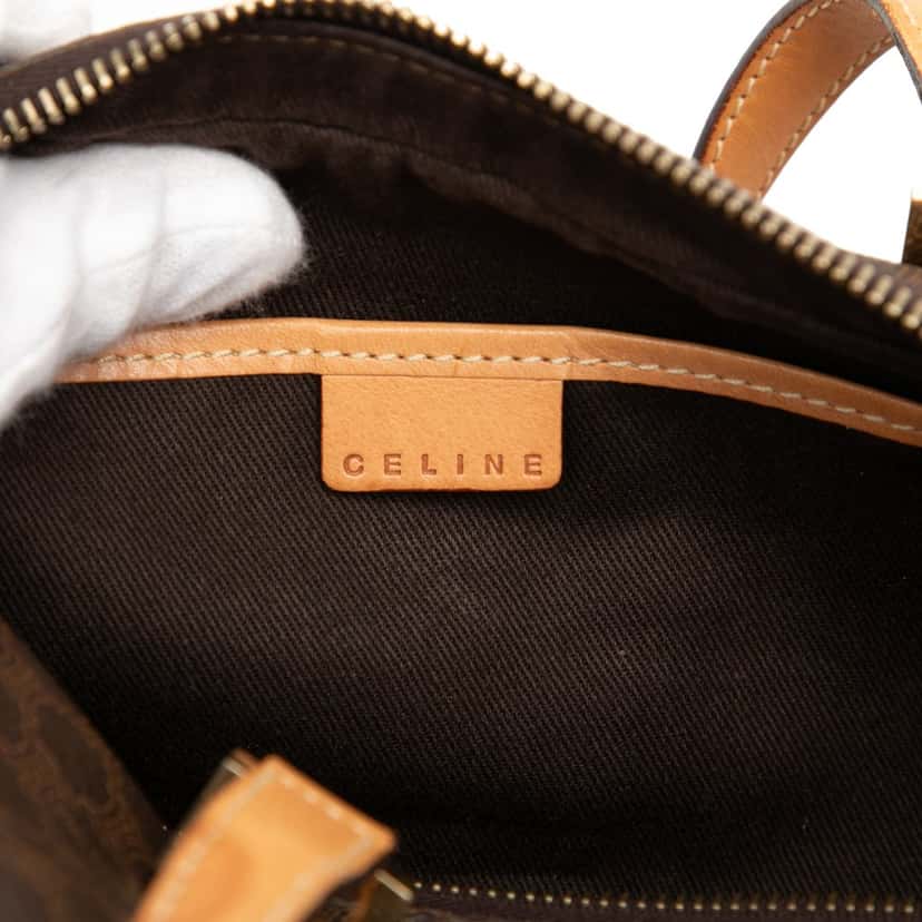 Celine Macadam Coated Canvas Handbag Brown Very good condition - Box View