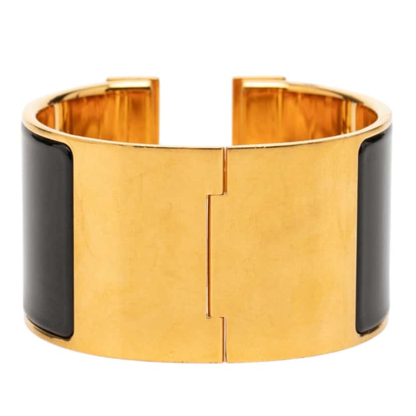 Hermès Extra Wide Enamel Clic Clac H Bracelet PM Black Very good condition - Inside View