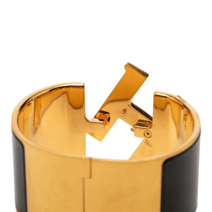 Hermès Extra Wide Enamel Clic Clac H Bracelet PM Black Very good condition - Box View