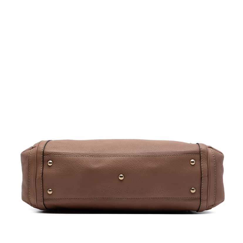 Gucci Calfskin Bella Convertible Tote Brown Leather Very good condition - Inside View