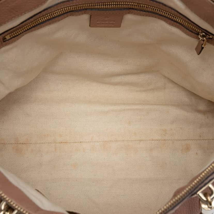 Gucci Calfskin Bella Convertible Tote Brown Leather Very good condition - Model View