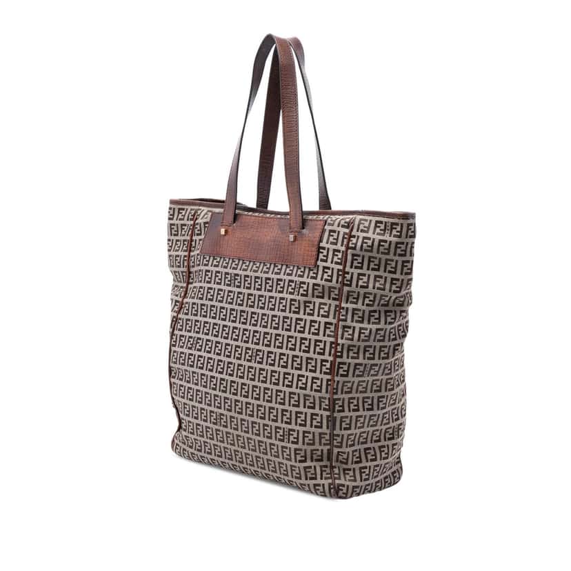 Fendi Zucchino Canvas Tote Beige Good condition - Back View