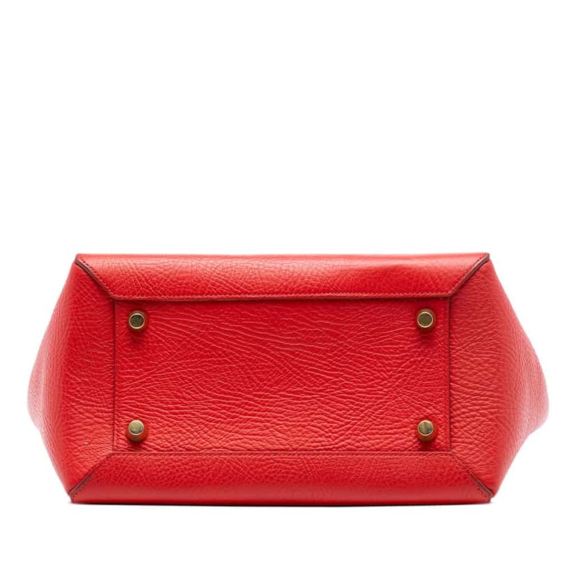 Celine Mini Tricolor Grained Calfskin Belt Bag Red Leather Very good condition - Inside View