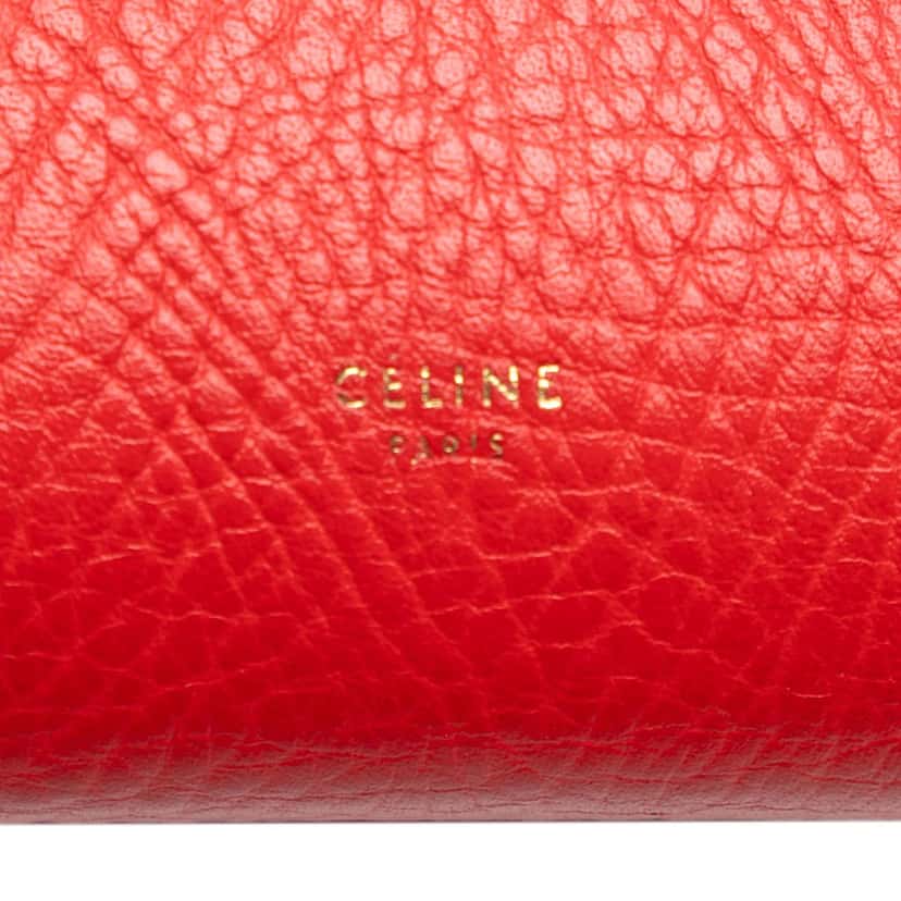 Celine Mini Tricolor Grained Calfskin Belt Bag Red Leather Very good condition - Box View