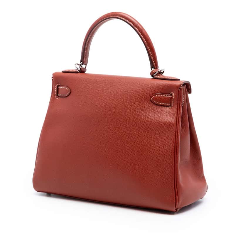 Hermès Epsom Kelly II Sellier 28 Red Leather Very good condition - Back View