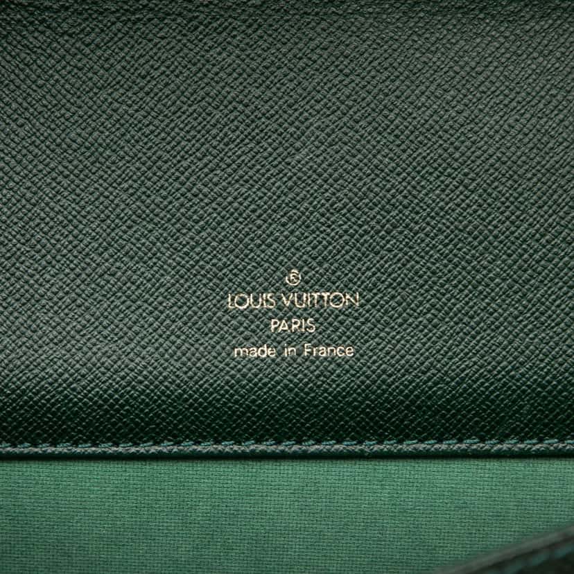 Louis Vuitton Taiga Serviette Kourad Briefcase Green Leather Very good condition - Box View