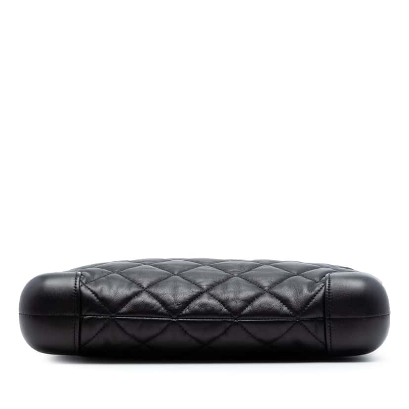 Chanel CC Quilted Lambskin Classic Trunk Case Black Leather Very good condition - Inside View