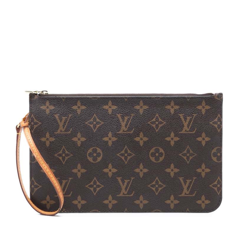 Louis Vuitton Monogram Neverfull Pochette Brown Very good condition - Front View