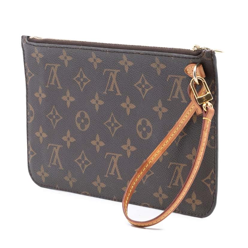 Louis Vuitton Monogram Neverfull Pochette Brown Very good condition - Back View