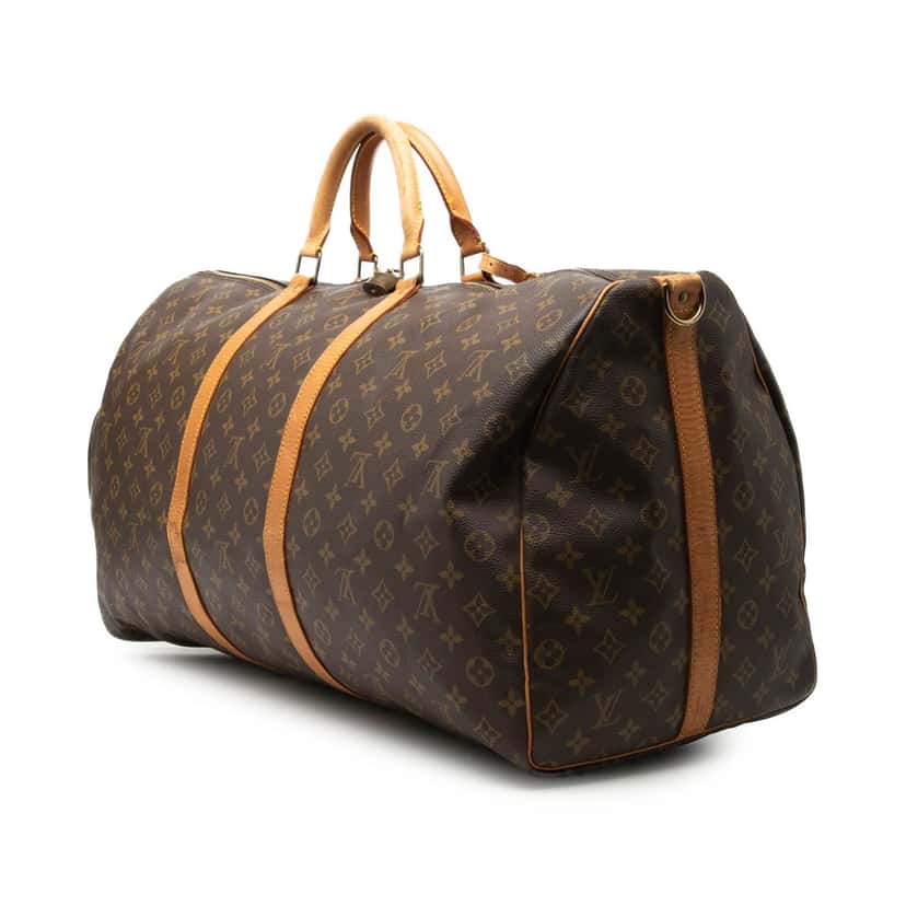 Louis Vuitton Monogram Keepall Bandouliere 60 Brown Good condition - Back View