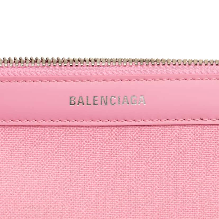 Balenciaga Canvas Navy Cabas Pouch Pink Very good condition - Box View