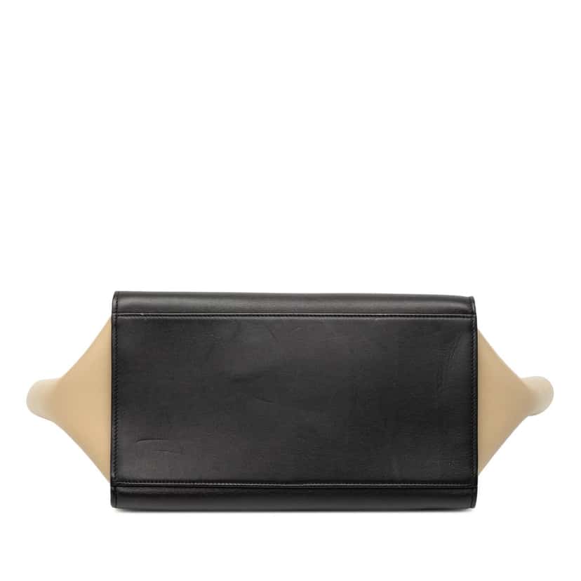 Celine Small Tricolor Leather Trapeze Satchel Black Leather Very good condition - Inside View