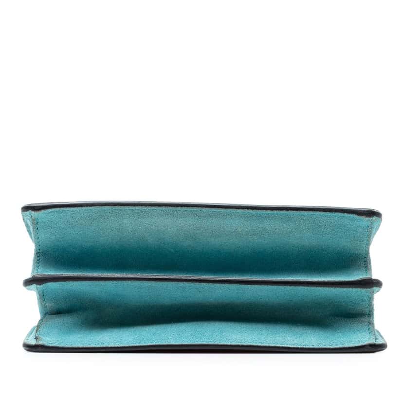 Miu Miu Goatskin Madras Miu Logo Crossbody Pink Leather Very good condition - Inside View