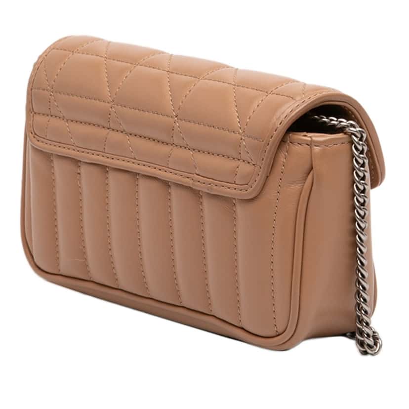 Gucci Mini GG Marmont Matelasse Leather Flap Crossbody Beige Leather Very good condition - Back View