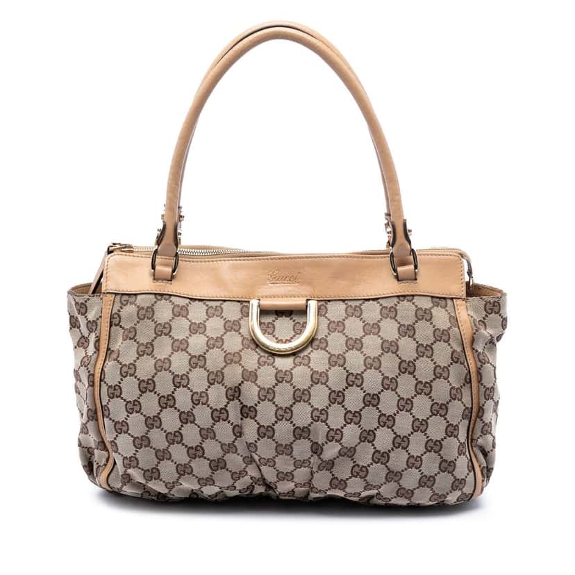 Gucci GG Canvas Abbey D Ring Tote Beige Very good condition - Front View