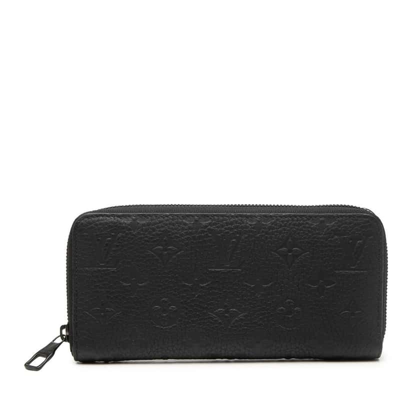 Louis Vuitton Monogram Empreinte Zippy Long Wallet Black Leather Very good condition - Front View