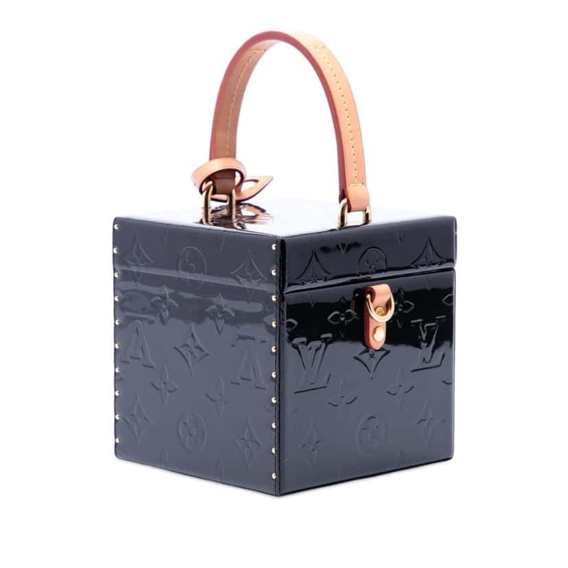Louis Vuitton Monogram Vernis Bleecker Box Vanity Bag Black Leather Very good condition - Back View