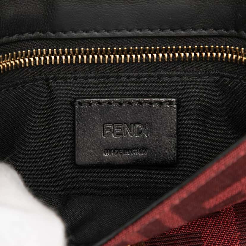 Fendi Zucca Canvas Convertible Baguette Pouch Red Very good condition - Box View