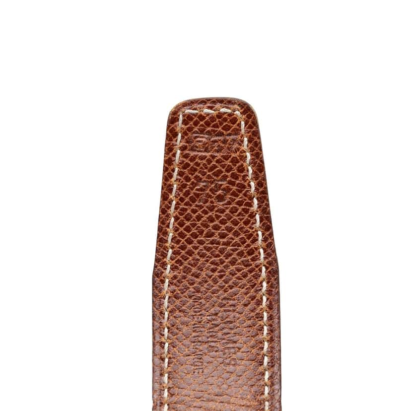 Hermès Swift and Epsom Constance H Reversible Belt Black Leather Very good condition - Box View