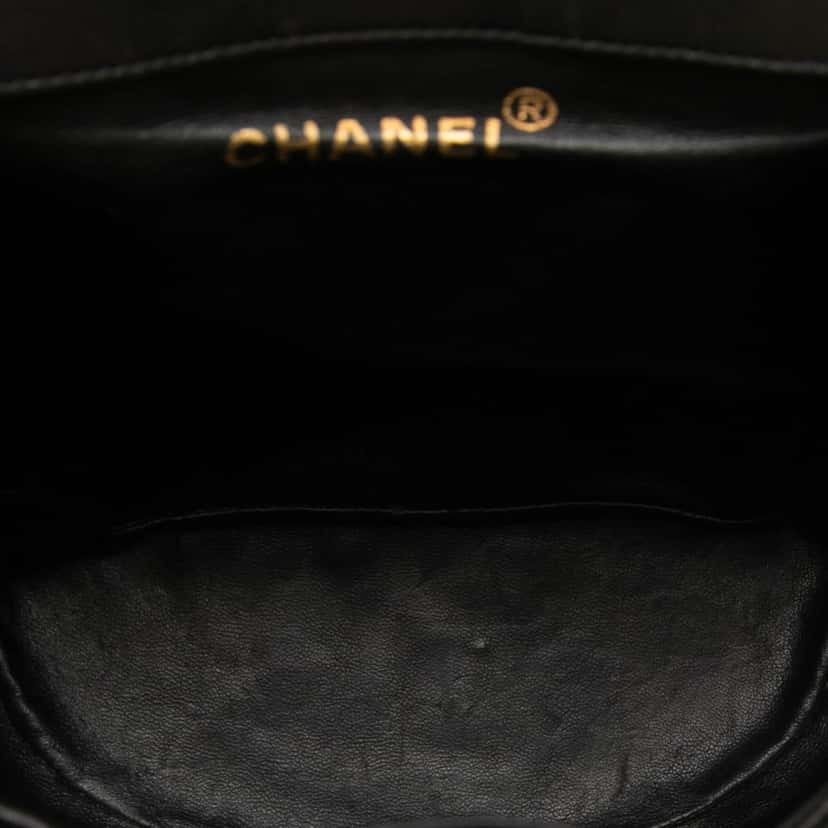 Chanel Medium Quilted Lambskin Duma Backpack Black Leather Very good condition - Model View