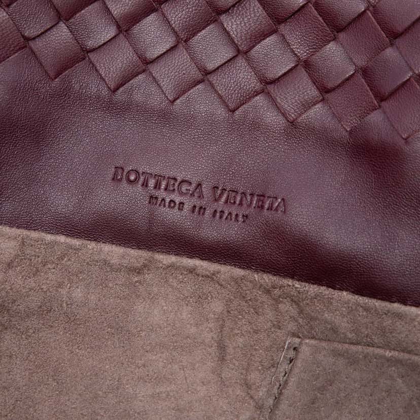 Bottega Veneta Nappa Intrecciato Belt Strap Tote Purple Leather Very good condition - Box View