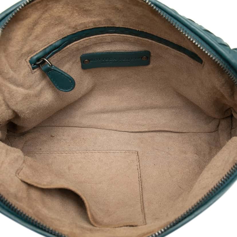 Bottega Veneta Nappa Intrecciato Nodini Crossbody Blue Leather Very good condition - Model View