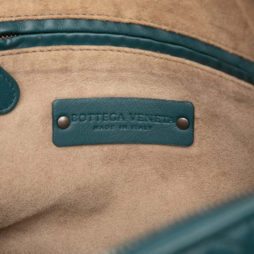 Bottega Veneta Nappa Intrecciato Nodini Crossbody Blue Leather Very good condition - Box View