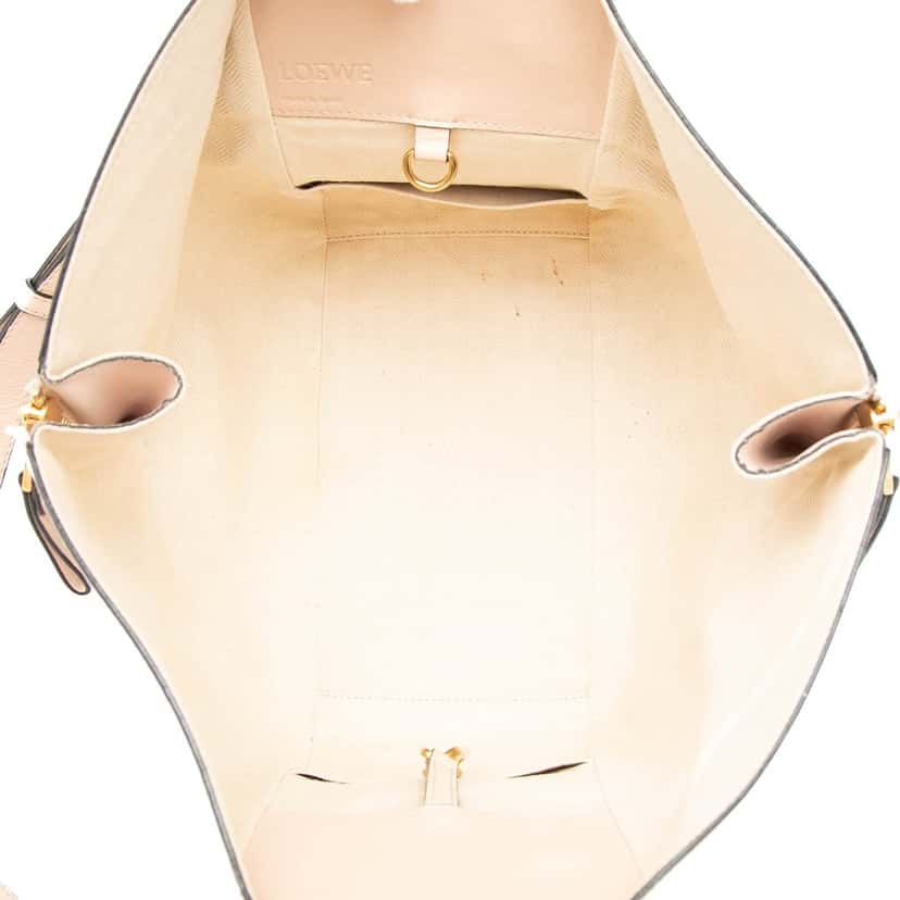 LOEWE Small Bicolor Leather Hammock Satchel Beige Leather Very good condition - Model View