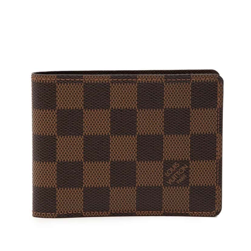 Louis Vuitton Damier Ebene Slender Wallet Brown Very good condition - Front View