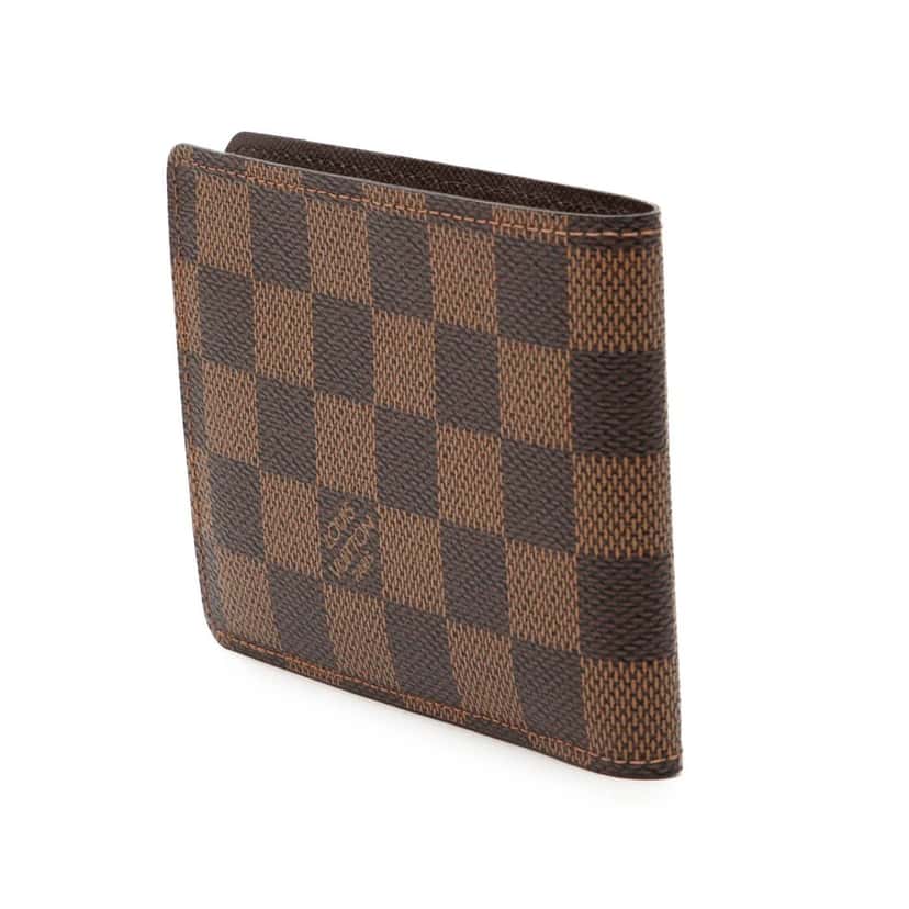 Louis Vuitton Damier Ebene Slender Wallet Brown Very good condition - Back View