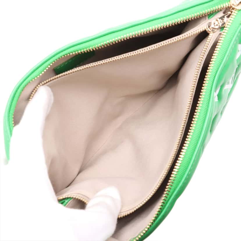 Louis Vuitton Monogram Embossed Puffy Lambskin Coussin PM Green Leather Very good condition - Box View