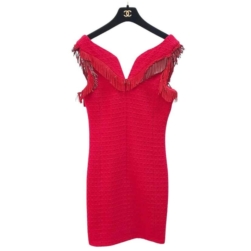 Chanel Chanel Paris Dallas 2014 Sz.34 pre-owned Red Tweed Good condition - Front View