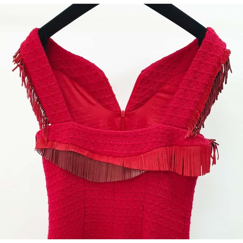 Chanel Chanel Paris Dallas 2014 Sz.34 pre-owned Red Tweed Good condition - Box View