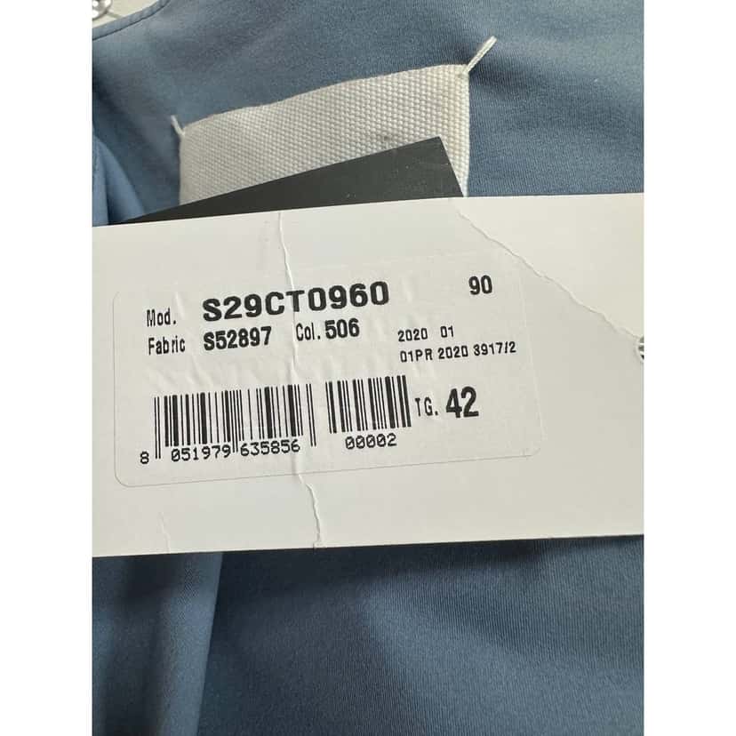 Maison Margiela Maison Margiela Strapless Draped Jersey Wrap Dress Sz.42 Pre-owned Blue Never worn, with tag - Inside View