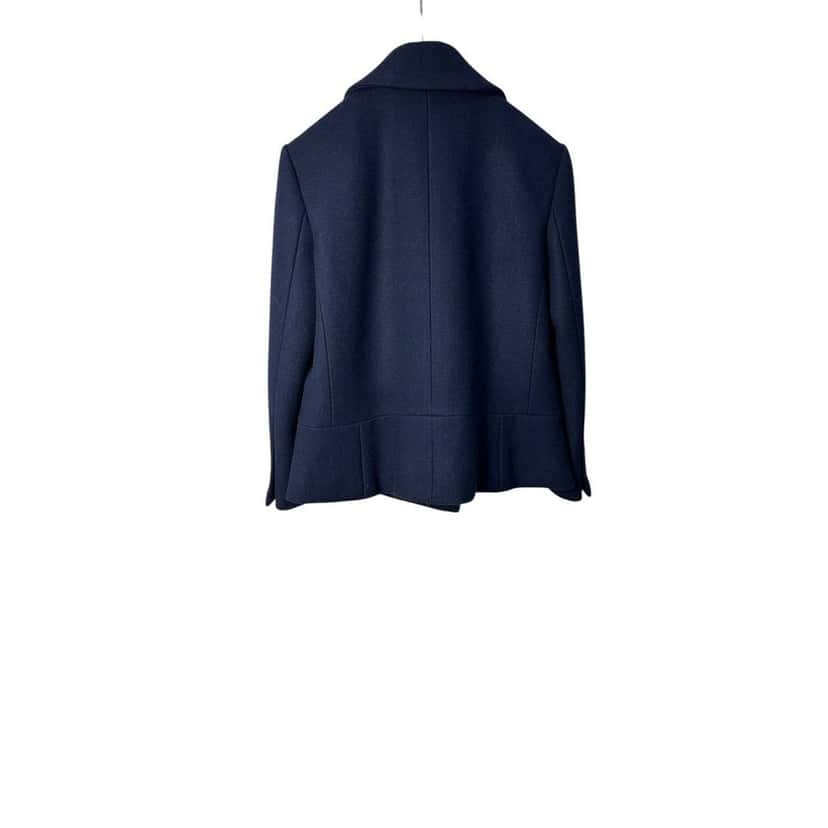 Chanel Chanel Navy Blue Wool Double-Breasted Peacoat  Sz.38 Navy Wool Good condition - Inside View
