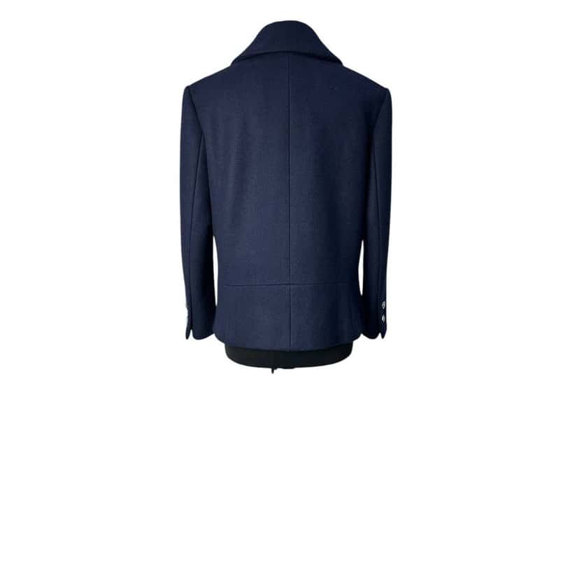 Chanel Chanel Navy Blue Wool Double-Breasted Peacoat  Sz.38 Navy Wool Good condition - Box View