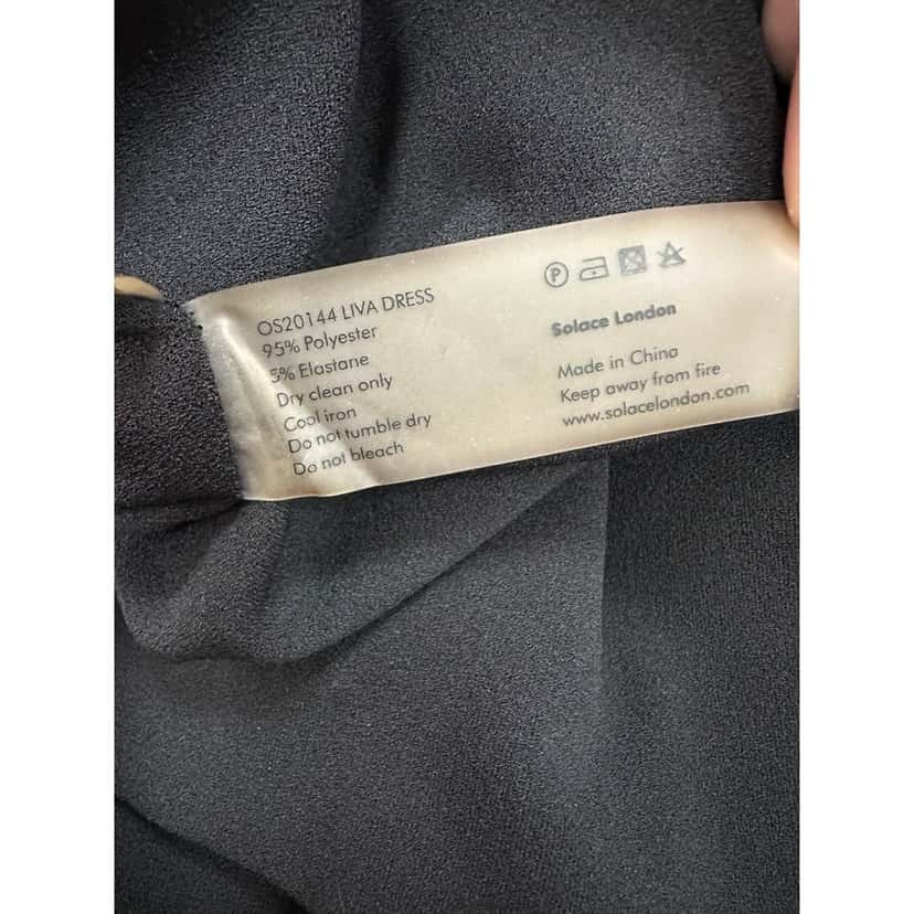 Solace London NWT Solance London Asymmetric Neckline Long Sleeves Dress Sz.34 Red Never worn, with tag - Model View