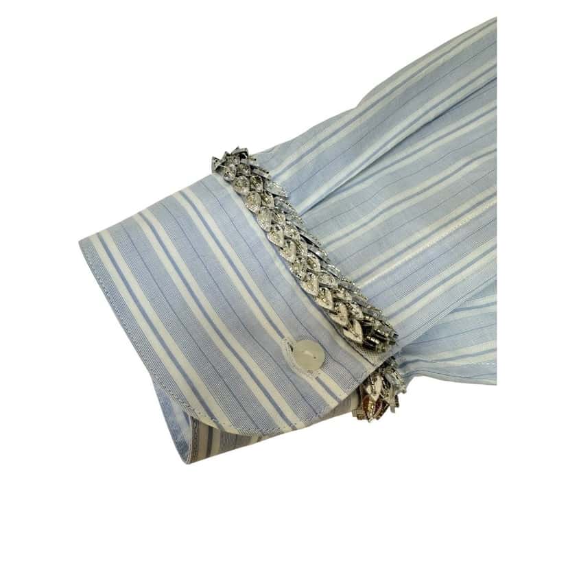 Ermanno Scervino Ermanno Scervino Striped Cotton Shirt - Size 44 Pre-owned Blue Cotton Good condition - Inside View