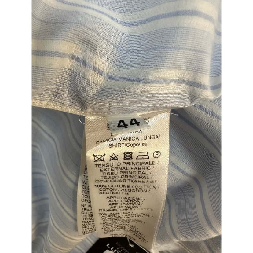 Ermanno Scervino Ermanno Scervino Striped Cotton Shirt - Size 44 Pre-owned Blue Cotton Good condition - Box View