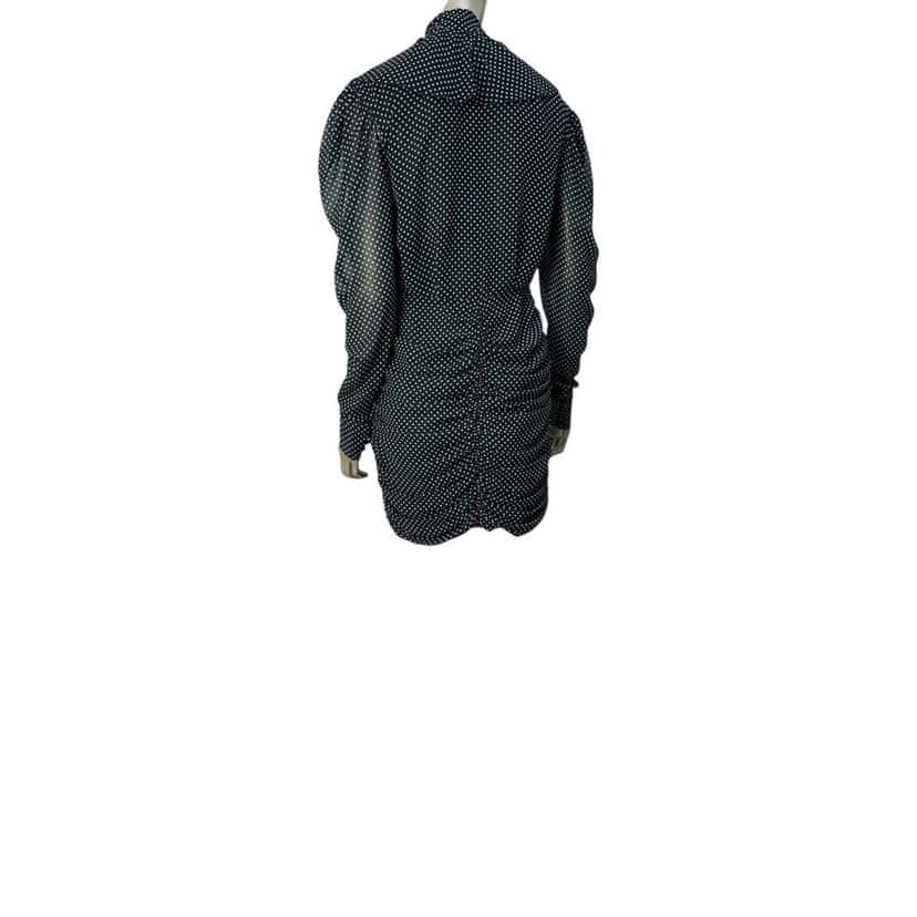 Unsigned Marianna Senchina Polka-dot Silk Scarf Mini Dress Sz.M Pre-owned Red Silk Good condition - Back View
