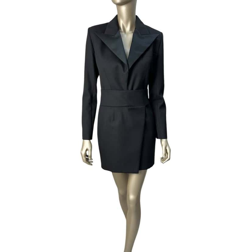 Alexandre Vauthier Alexandre Vauthier Crystal Embellished Black Blazer Bress Sz.40 pre-owned Black Good condition - Front View