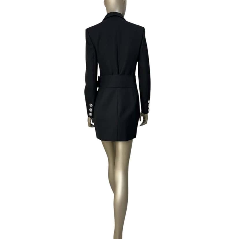 Alexandre Vauthier Alexandre Vauthier Crystal Embellished Black Blazer Bress Sz.40 pre-owned Black Good condition - Back View