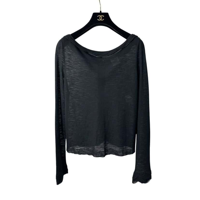 Chanel Chanel 2011 Black Viscone Top Sz.36 Pre-owned Black Good condition - Front View