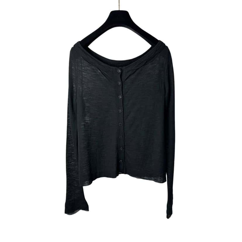 Chanel Chanel 2011 Black Viscone Top Sz.36 Pre-owned Black Good condition - Inside View