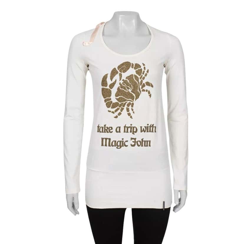 Galliano Rare Galliano White Longsleeve Sweater Tunic - Size S Pre-owned White Good condition - Front View