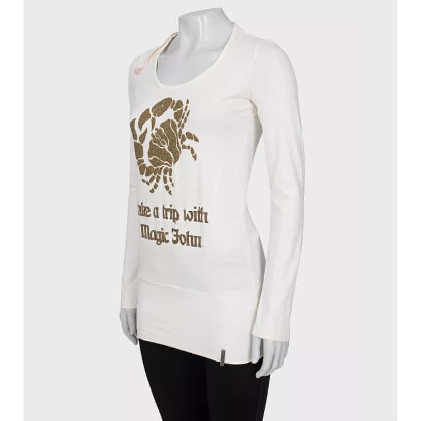 Galliano Rare Galliano White Longsleeve Sweater Tunic - Size S Pre-owned White Good condition - Back View