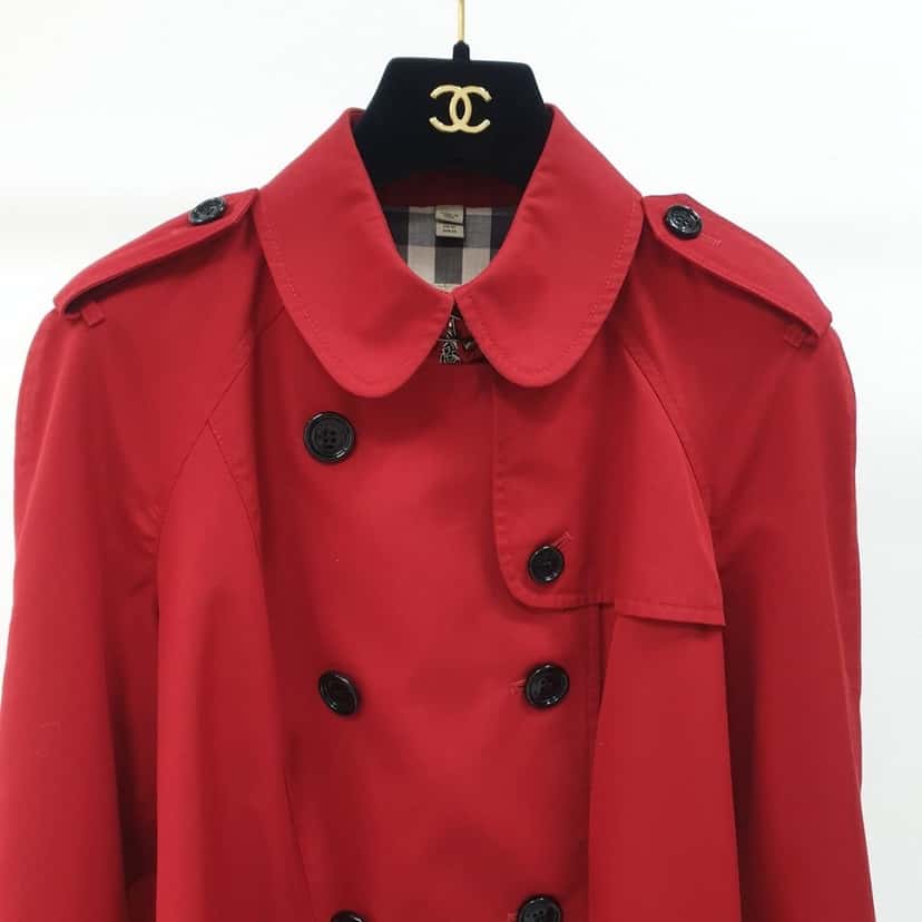 Burberry Burberry Brit Red Trench Coat  Size 42 (US 10) Pre-owned Red Cotton Good condition - Inside View