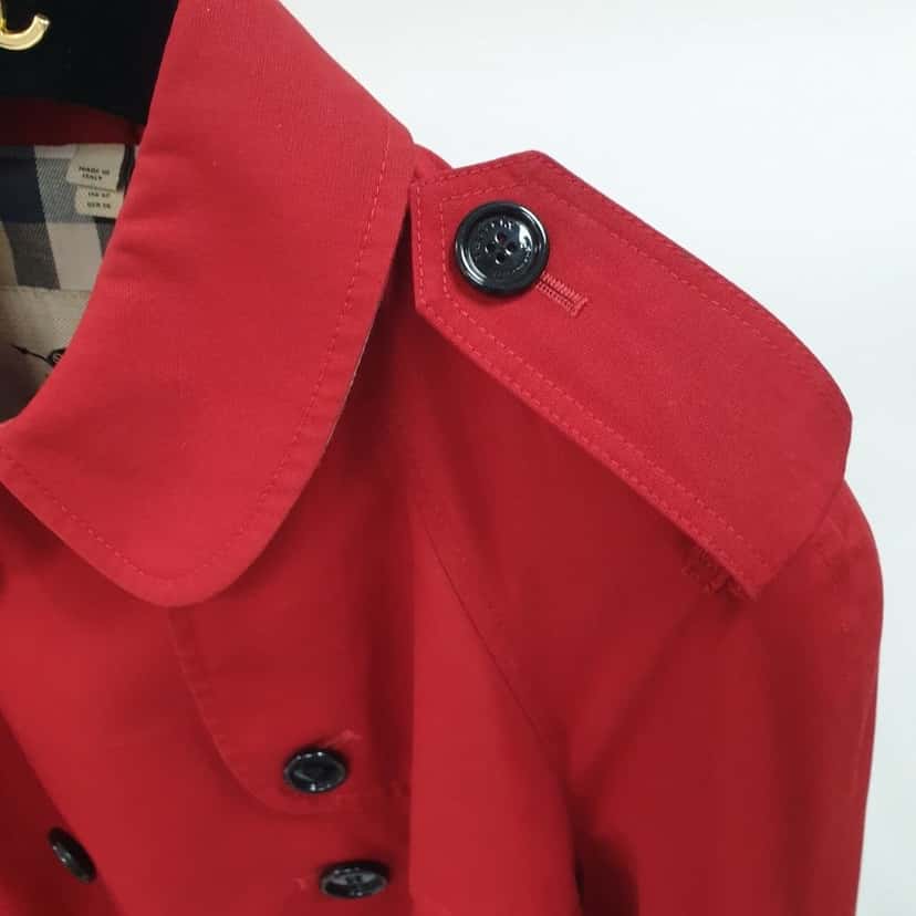 Burberry Burberry Brit Red Trench Coat  Size 42 (US 10) Pre-owned Red Cotton Good condition - Box View