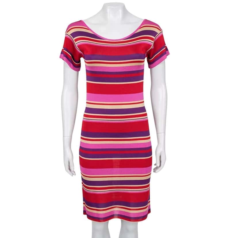 Christian Dior Christian Dior Striped Fitted Dress - Size XS (IT38) Pre-owned Other Good condition - Front View