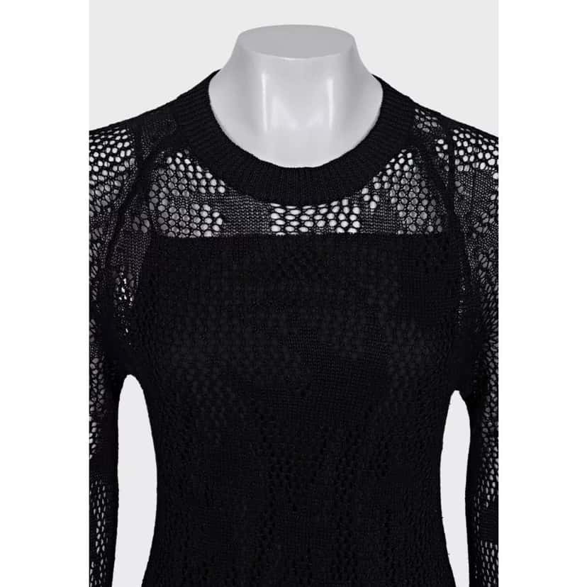 Alexander McQueen Alexander McQueen McQ Knitted Linen Dress - Size S Pre-owned Other Linen Good condition - Model View